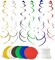 30PCS Hanging Swirl Party Decorations – Colorful Foil Ceiling Spiral Streamers, Hanging Swirl Decor for Birthday, Graduation, Wedding & Baby Shower Celebrations